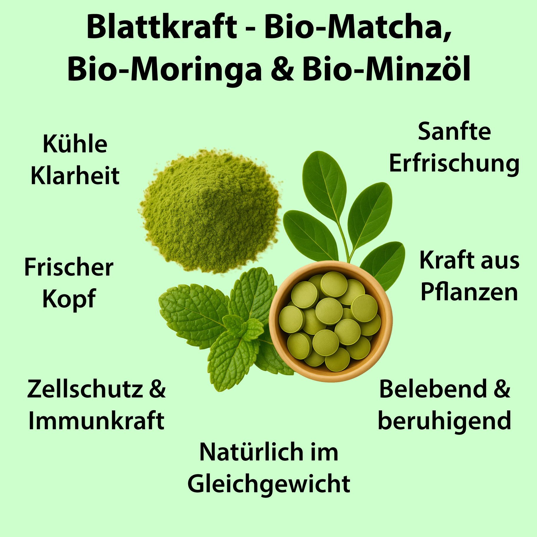 Blattkraft Matcha Minze